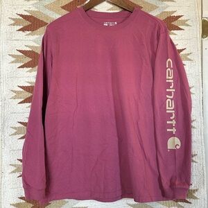 Magenta long sleeve Carhartt tee size L